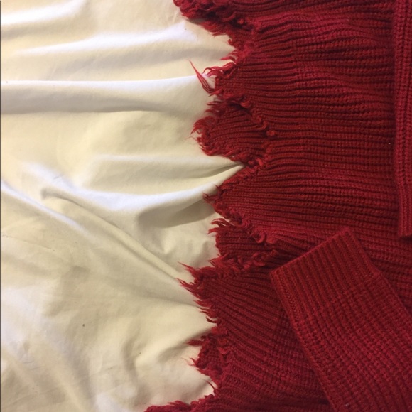 Distressed Red Sweater - Picture 4 of 6